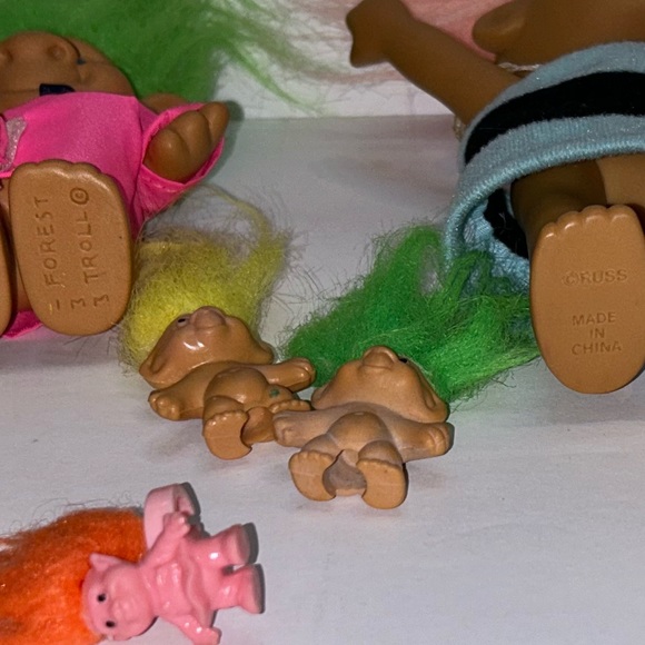 11 Troll Dolls Lot Russ & Forest Collectible Toys 9 Dolls & 2 Rings - Picture 6 of 10